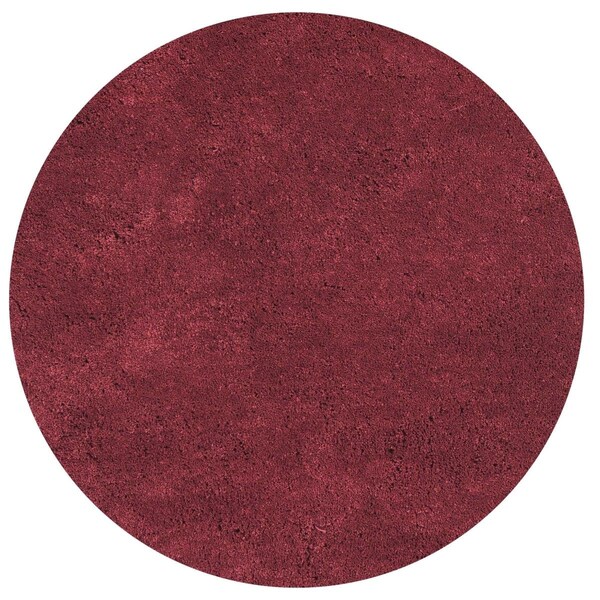 Palacedesigns 6 ft. Round Polyester Red Area Rug - Red - 6 ft. PA3661481 - main